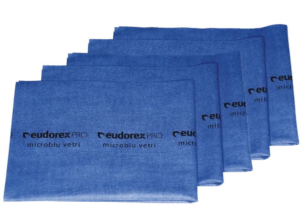 Panno microfibra Eudorex Microblu vetri 40×50