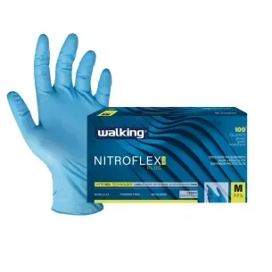 Guanti monouso L in nitrile Nitroflex Plus (conf. 100 pz), azzurro