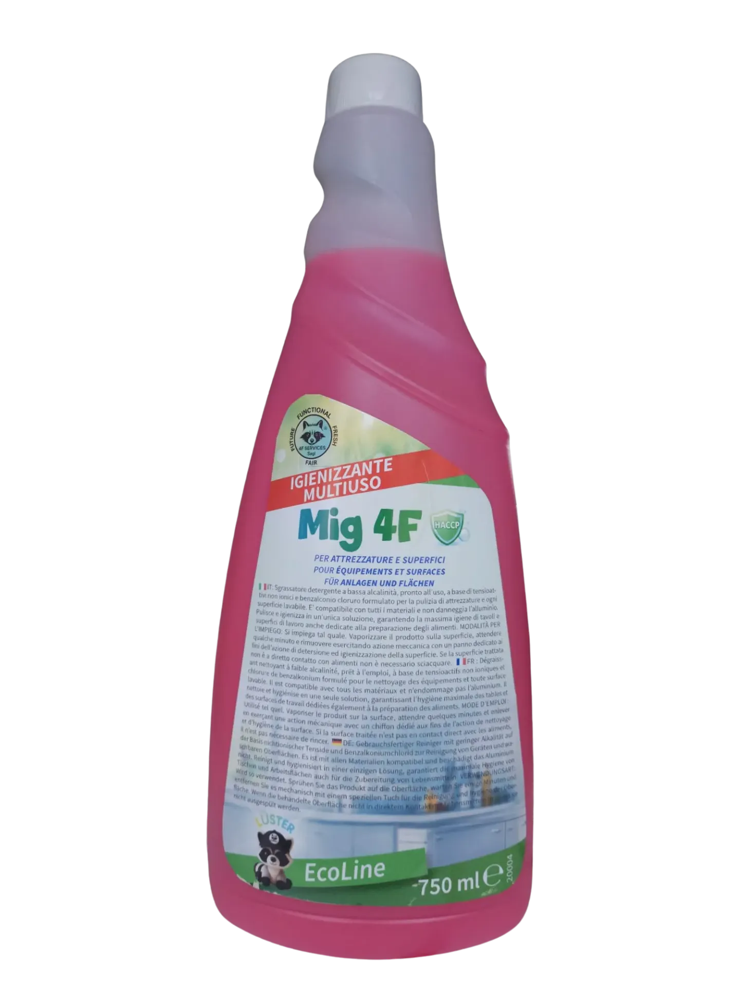 Detergente igienizzante alcalino per attrezzature