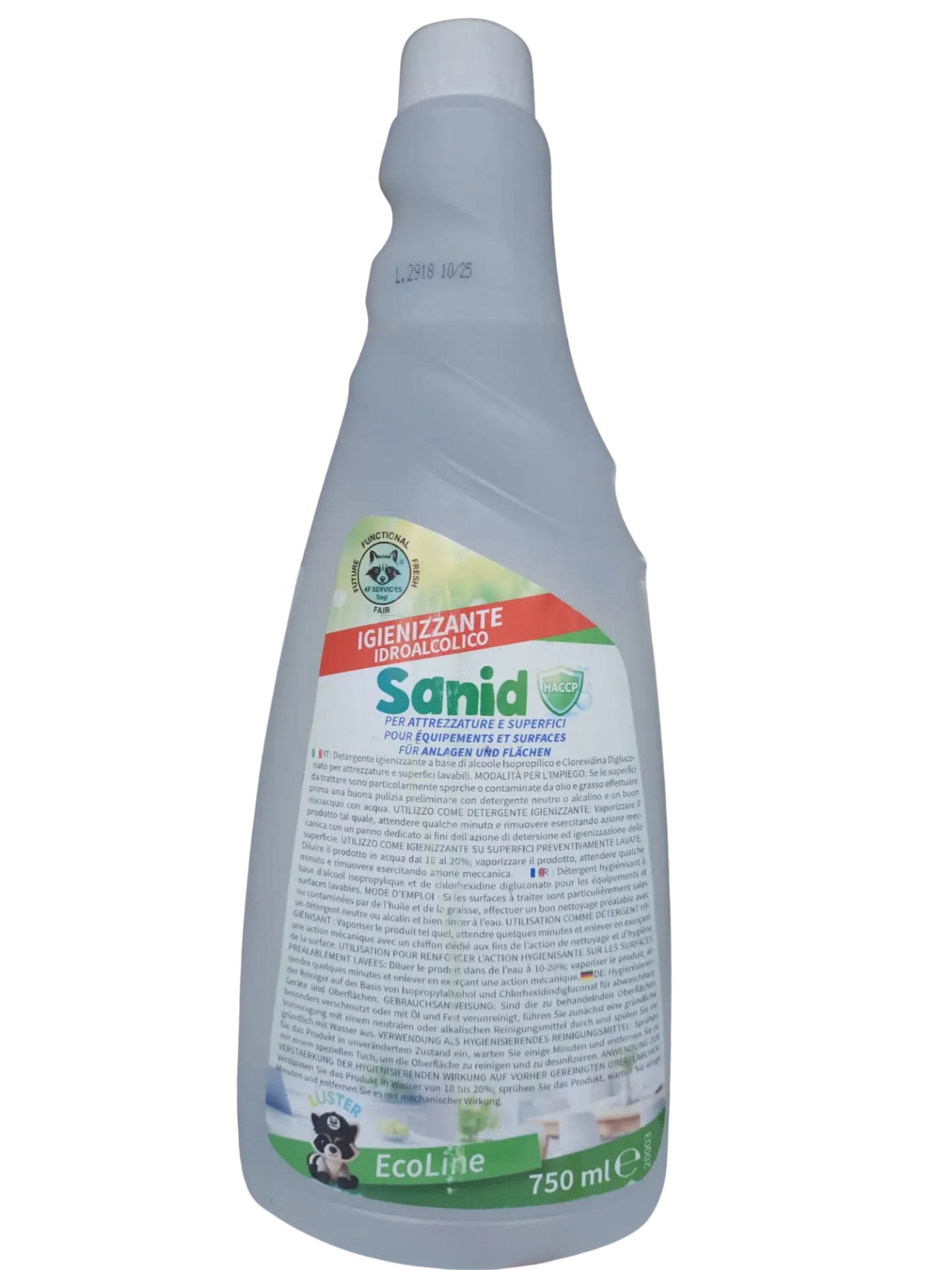 Detergente igienizzante a rapida asciugatura