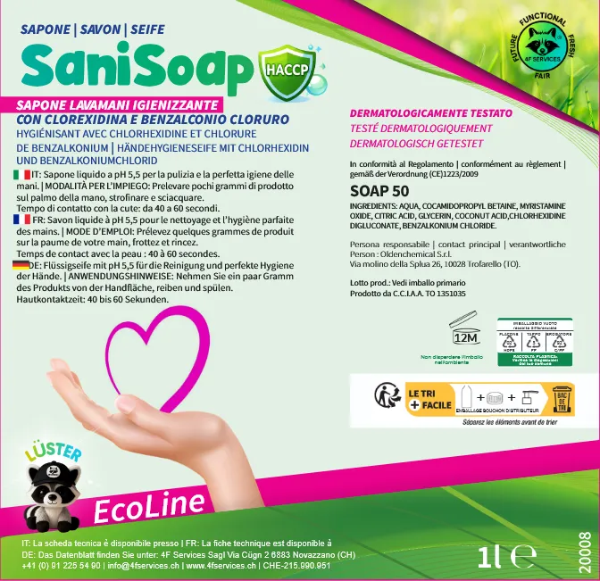 Sapone igienizzante mani delicato